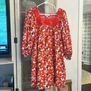 Mi Golondrina size xs short dress red/blue